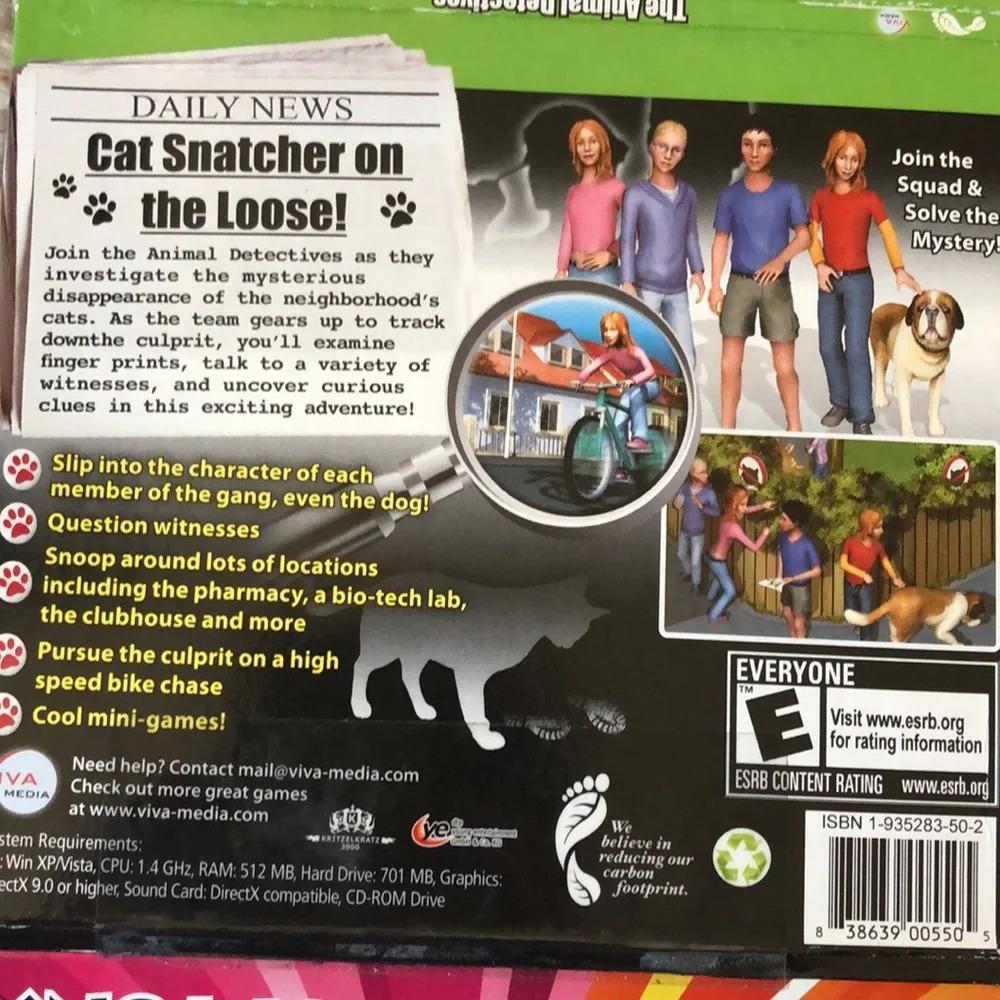NWT The Animal Detectives PC game